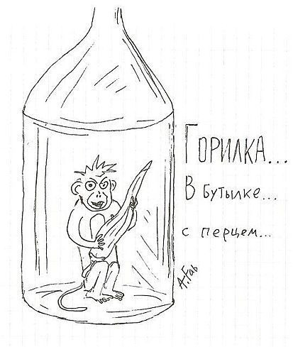Горилка в бутылке с перцем
