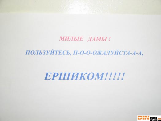Надпись в женском туалете!