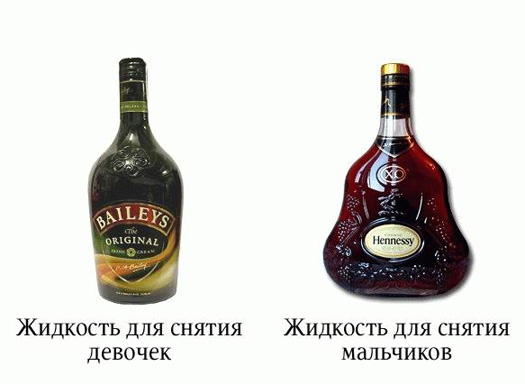 Жидкости для снятия девочек и мальчиков