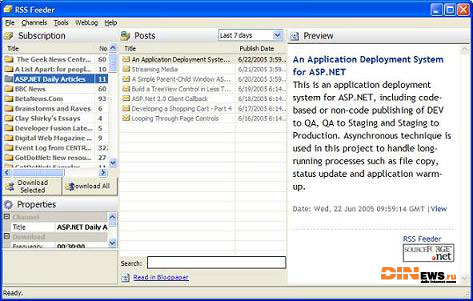 RSS Feeder .NET 3.1.6